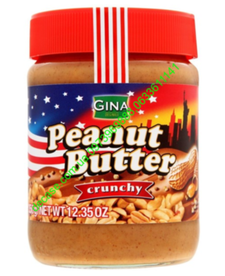 Арахисовое масло Gina Crunchy 350g с кусочками арахиса