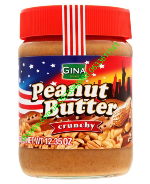 Арахисовое масло Gina Crunchy 350g с кусочками арахиса