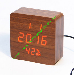 Часы куб Влажность Vst872s Brown Red