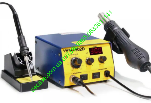 YIHUA 902D Паяльная станция 2в1 паяльник компрессорный фен