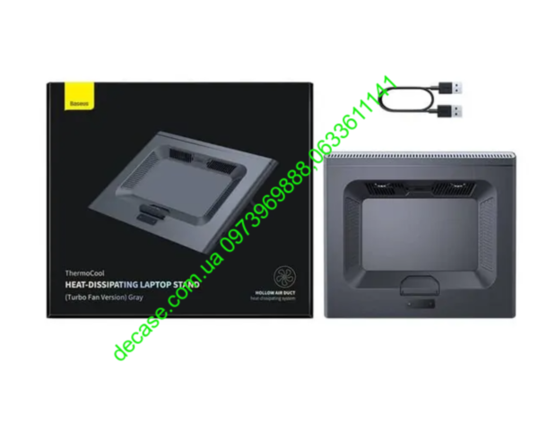 Подставка для ноутбука до 21" с охлаждением Baseus ThermoCool Heat-Dissipating Laptop Stand BS-HN002 Підставка для ноутбука 5уровней охлаждения 2 вентилятора