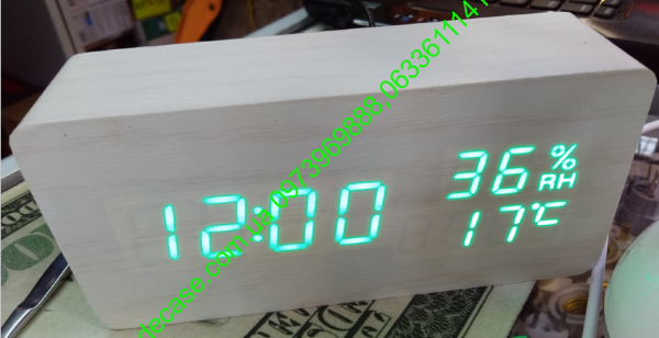 Часы куб Влажность Vst862s White Green