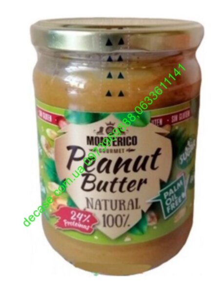 Арахисовое масло Crunchy Monterico 500g Испания Без глютена без пальмового масла без глютена без сахара без лактозы 