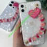 Білий мраморний чохол з тримачем iPhone X/Xs 14 pro max 