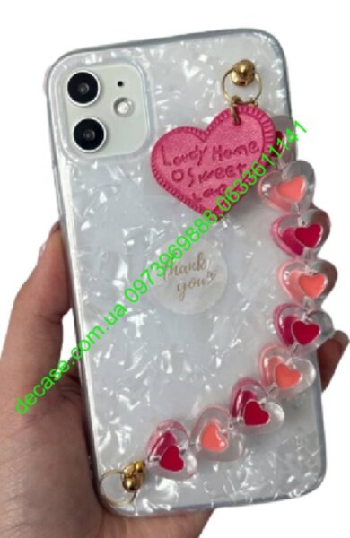 Білий мраморний чохол з тримачем iPhone X/Xs 14 pro max 