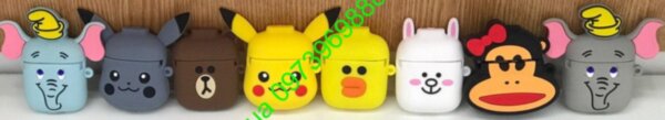 Силиконовый чехол для наушников AirPods Case Cartoon мультгерои 