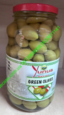 Оливки гиганты Yunus зеленые с косточкой 2650g Египет