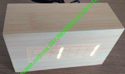 Часы деревянный брусок Vst865 White Red