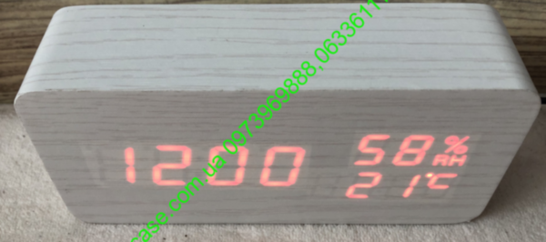Часы куб Влажность Vst862s White Red