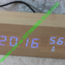 Часы деревянный брусок влажность Vst862s Blue