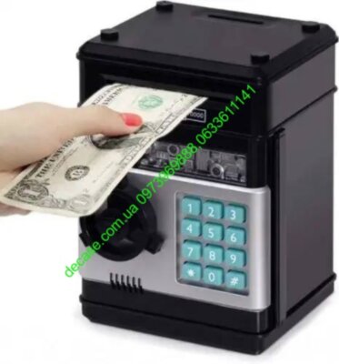 Детская электронная копилка сейф с кодовым замком и купюроприемником Number Bank