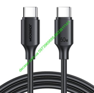 Кабель Type-C to Type-C 1 м 60W (black/white) 