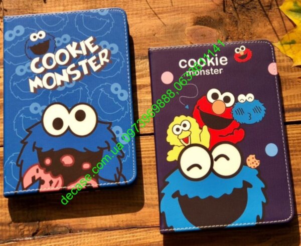 3D Cute cartoon Cookie Monster iPad Air 3 10.5 2019 iPad 7th 10.2 9.7 iPad mini soft silicone case