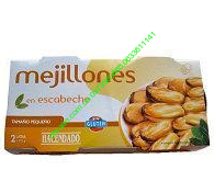 Мидии в маринаде без глютена Mejillones Hacendado 2х175g Испания