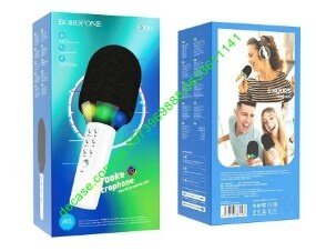 Bluetooth Караоке микрофон динамический колонка BOROFONE BFK2 Elf karaoke microphone 