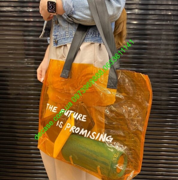 Женская Сумка Пляжная 37*37см orange-black COLORFULL для пикника