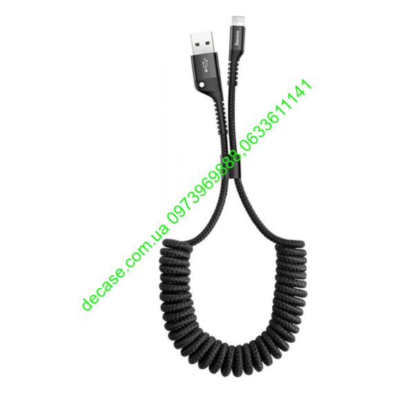 USB Cable Type C Кабель Fish-eye Spring USB Apple Lightning 1 м