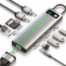 11в1 Baseus Metal Gleam HUB 3xUSB3.0+2x4K HD+Type-C+TF+SD+Type-C PD+VGA+3.5mm+RJ45)