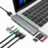 8в1 Хаб Wiwu T9 Type C hub PD Power Delivery USB Type C 2 HDMI Card Reader 2 USB 3.0 1 USB 2.0