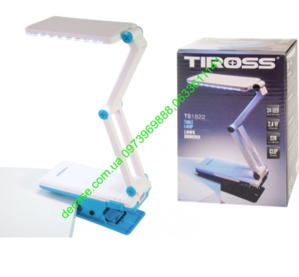 Настольная LED table lamp лампа на прищепке 24 светодиода 