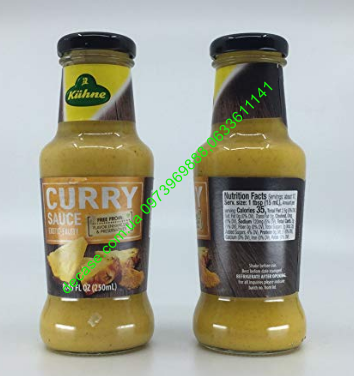 Sauce Kuhne Curry 250ml glass Кюне соус Карри 