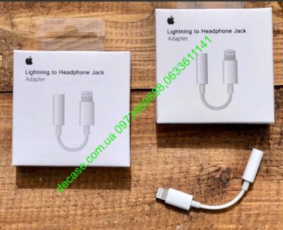 Переходник adapter Lightning Apple Connector to 3.5 mm Music Original
