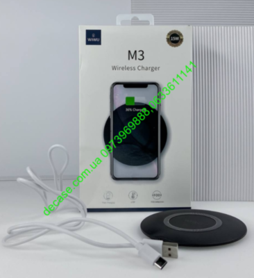 Беспроводная зарядка Wiwu  M3 15W Wireless Charger