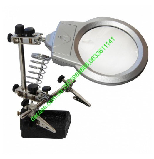 Третья рука Magnifier 16129-A 90 мм 2x