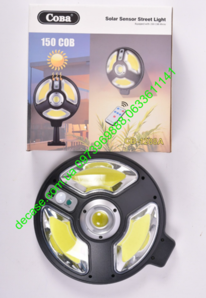 Светодиодный влагозащищенный уличный светильник Solar BL-LB-1288A 150 COB фонарь на солнечной батарее с датчиком движения