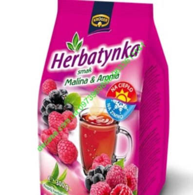Чай гранулированный  Kruger со вкусом малины и черноплодной рябины 300 g