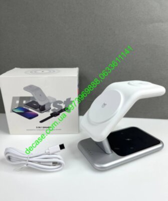 3 in 1 Беспроводная зарядка стенд Smart алюминий Y10 Fast 15W