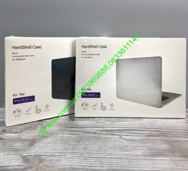 Накладка пластик для MacBook 16" 14" Pro Retina A2442 2021 crystal/matte black/matte white
