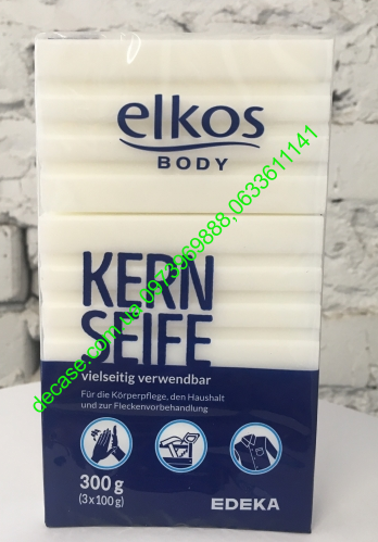 Хозяйственное отбеливающее Мыло от пятен Elkos Kern-seife 3 шт упаковка Без искусственных красителей