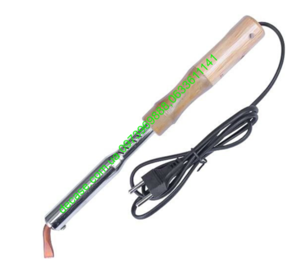 Паяльник HandsKit 75W, угловое медное жало деревянная ручка