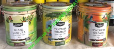 Кофе в зернах Deluxe 100% Arabica Brazil Ventura/Honduras Soleado/Tanzania Thamani Германия
