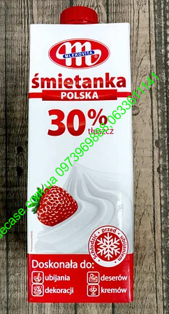 Сливки ультрапастеризованные Smietanka 30 % Mlekovita Smietanka Polska 1L Польша