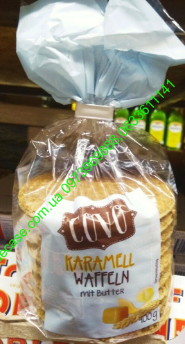 Вафлі карамельні з маслом Karamell waffeln Covo 400 g Нідерланди