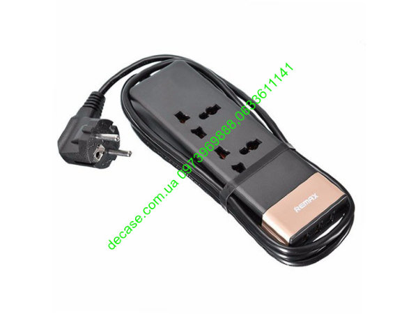 Сетевой фильтр Remax RU-S3 2 розетки + 3 USB Black 1.5m