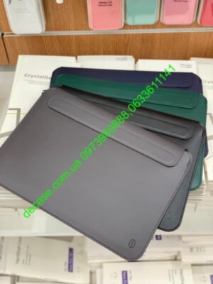 WIWU Skin Pro 2 Leather Sleeve MacBook 13" 2020 серого цвета