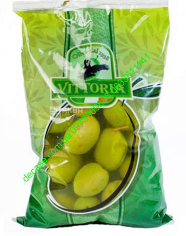 Оливки зелені великі з кісточкою вітторія vittoria olive verdi dolci giganti Оливки зеленые гигантские с косточкой 850g ТМ Vittoria
