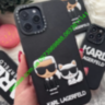 Чехол для iPhone XR Чехол Karl Lagerfeld Paris Silicone Case Karl and Cat Карл Лагерфельд дизайнерский чехол