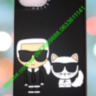 Чехол для iPhone XR Чехол Karl Lagerfeld Paris Silicone Case Karl and Cat Карл Лагерфельд дизайнерский чехол
