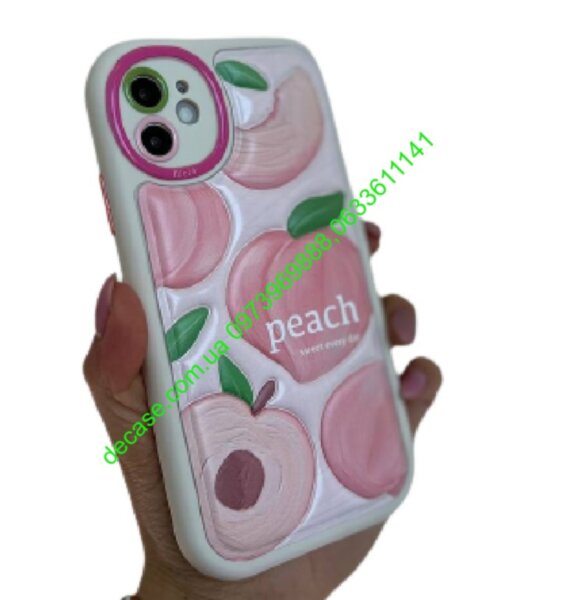 Чехол силиконовый для Apple iPhone 11 Peach Sweet Every Day Summer 3D Fruits Peach