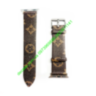 Ремешок Луи Витон Louis Vuitton для Apple Watch 45/44/42 эко-кожа реплика Буквы Brown