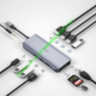 12 in 1 Адаптер WIWU Alpha  (USB-C to HDMI+3xUSB3.0+USB2.0x3+USB-C+RJ45+SD+microSD+3.5mm Headphone) 