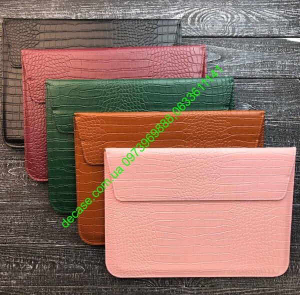 папка для Macbook 13" рисунок кожи рептилии из искусственной кожи