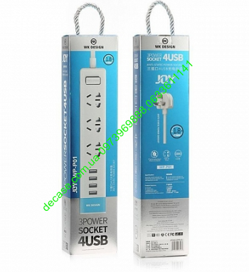 Сетевой адаптер WK Design Joy Power Strip WP-P01