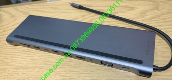 zmx 11 в 1 Type-C USB-C to HDMI HDTV 3 USB 3.0 PD USB-C VGA SD/TF Card Reader LAN (Rj45) AUX (3.5 mm Audio)