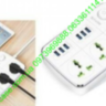 Сетевой удлинитель зарядка Bavin с 3 розетками и зарядкой USB на 6 портов 5.4 A 2500 W