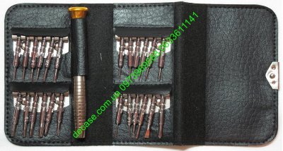 Набор отверток в кожанном кошельке YX-6025 25 в 1